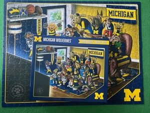 Michigan Wolverines 500 Piece Jigsaw Puzzle - “A Real Nail biter” - Missing One - Picture 1 of 1