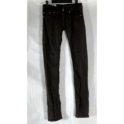 DONDUP Women's Black Solid Garment Dyed Kody Five-Pocket Skinny-Leg Jean SZ 26 - Image 1 of 4