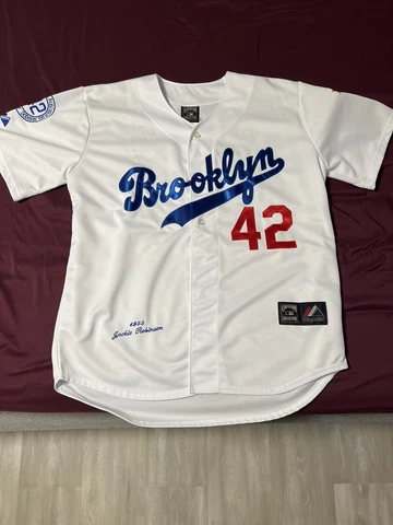 Jackie Robinson #42 BROOKLYN DODGERS Jersey - Cooperstown Collection Size M Cover