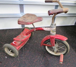 Rare Vintage MTD RED Tricycle Trike Metal Antique - Picture 1 of 7