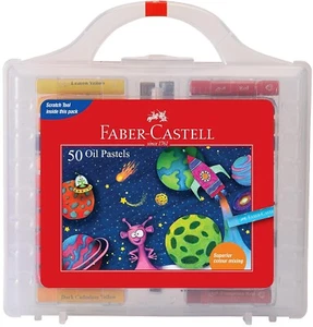 Faber Castell Oil Pastels Set of 50 Easy To Pack And Carry Color Tool Box - Picture 1 of 3
