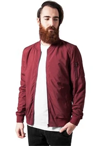 Urban Classics Jacket Men's Jacket Light Bomber Jacket Burgundy - Picture 1 of 5