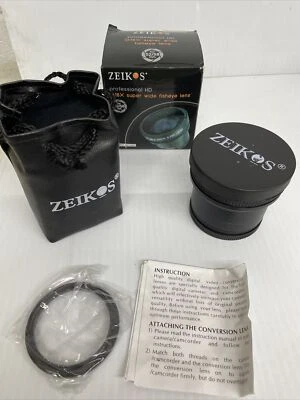 Zeikos Professional HD MK II 0.18X Fisheye & Macro Lens 52/58mm W/ Leather Case - Image 1 of 4