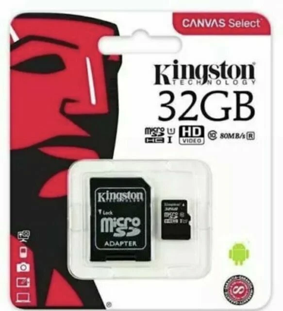 Kingston SDCS/32GB Micro SD Class 10 Memory Card With Adapter