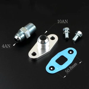 Turbo Oil Feed & 10AN Drain Kit For BorgWarner S200 300 360 363 366 400 - Picture 1 of 2