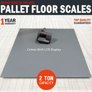 NEW 2 Ton Pallet Scales Industrial Warehouse Floor Freight Scales LCD Display - Picture 1 of 7