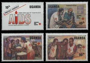 Uganda 1988 - Mi-Nr. 602-605 ** - MNH - Cruz Roja / Cruz Roja - Imagen 1 de 1