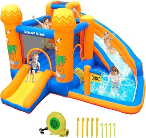 Kids Bounce House Outdoor, Inflatable Water Slide, Jumping Bouncer Castle with B - Picture 1 of 12
