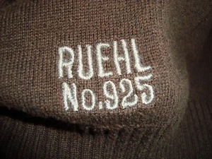 VINTAGE RUEHL NO.925 MEN'S BROWN COTTON BLEND V NECK SWEATER SIZE SMALL GREAT! - Picture 1 of 10
