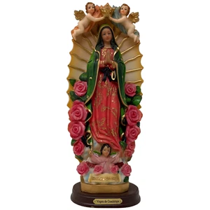 Virgen De Guadalupe 12" Religious Statue Our Lady Of Guadalupe Figure - Picture 1 of 2