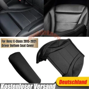Für 2014-2020 Mercedes-Benz C-Klasse Fahrer Unten Sitzbezug W205 - Leder Schwarz - Picture 1 of 10