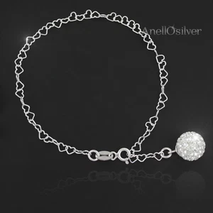 Modische Armband oder Fußkette Silber 925 mit Swarovski Elements Steinen TOP - Bild 1 von 3