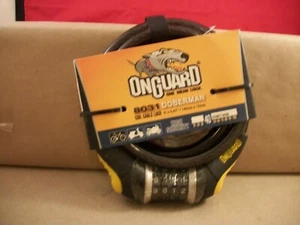 New OnGuard 8031 Doberman Combination Coil Cable Lock 6' x 0.47" - Picture 1 of 2
