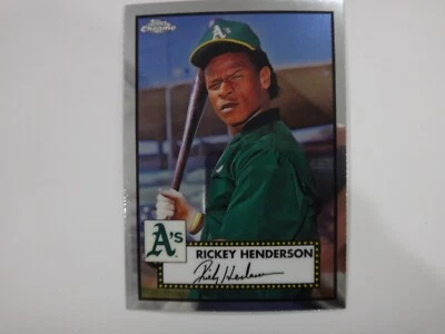 2021 Topps Chrome Platinum Anniversary Rickey Henderson #501 HOF - Image 1 of 2