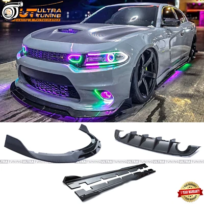 For 2015-2023 Dodge Charger Srt Gt Full Body Kits - Gloss Carbon Fiber Look Foto 1 de 4