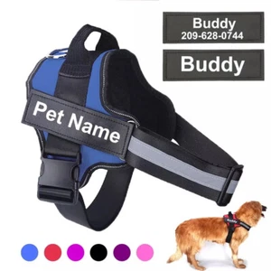 Personalized Dog Harness Reflective Breathable Adjustable Dog Harness, Vest ID - Picture 1 of 71