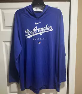 LOS ANGELES DODGERS Nike Authentic Collection Tri-Blend Performance Hoodie SZ XL - Picture 1 of 6