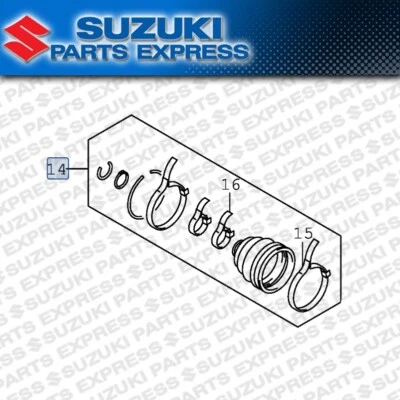 NUEVO KIT DE ARRANQUE CV EXTERIOR TRASERO IZQUIERDO SUZUKI 2016 - 2023 KING QUAD LT-A LTA 400 OEM Foto 1 de 4