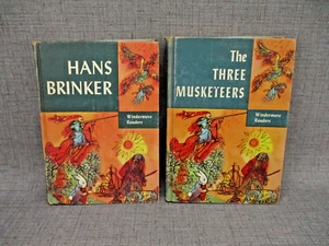 The Three Musketeers and Hans Brinker Windermere Readers Vintage Book Lot 2 HC - Picture 1 of 12