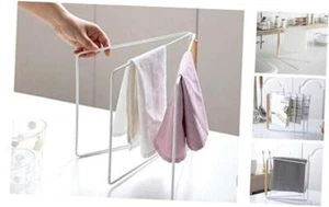 Home Kitchen Countertop Dishcloth Drying Rack, 3 Arms White Folding Rag Rack - Picture 1 of 8