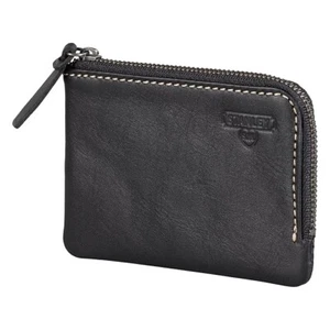 NEW STANLEY TOOLS BLACK LEATHER ZIP AROUND WALLET WITH METAL PRESENTATION TIN - Picture 1 of 4