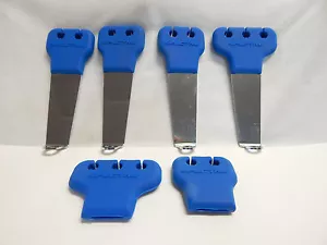 Hi Temp Spark Plug Wire Loom Separator Blue Pure Silicon + 4 Metal Brackets - Picture 1 of 4