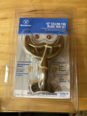Westinghouse 42" Ceiling Fan Blade Arm Set- Antique Brass - Image 1 of 4