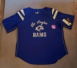 NFL LA Los Angelos Rams Tee Shirt Tshirt Women’s Touch Curve Top Lightweight 2XL - Picture 1 of 10