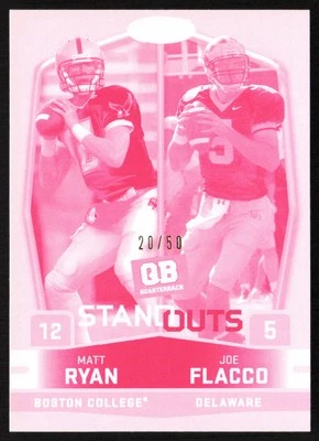 Sage Hit Make Ready Magenta 2009 #/50 Matt Ryan/Joe Flacco #MR-51 Foto 1 de 2