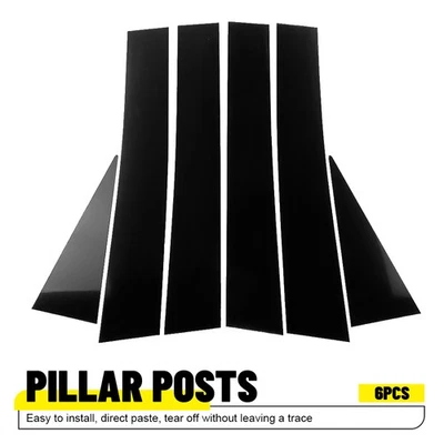 Cubierta de postes de pilar negros brillantes para piano 6 piezas para Chevrolet Captiva 2009-2018 Foto 1 de 4