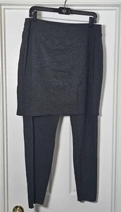 Eileen Fisher Stretch Jersey Legging mit Rock Damen Gr. Large grau modern  - Bild 1 von 4