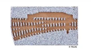 Tillig 86362 Gleisbettung für EW1 - linke Weiche (83321), 15°, TT - Bild 1 von 1