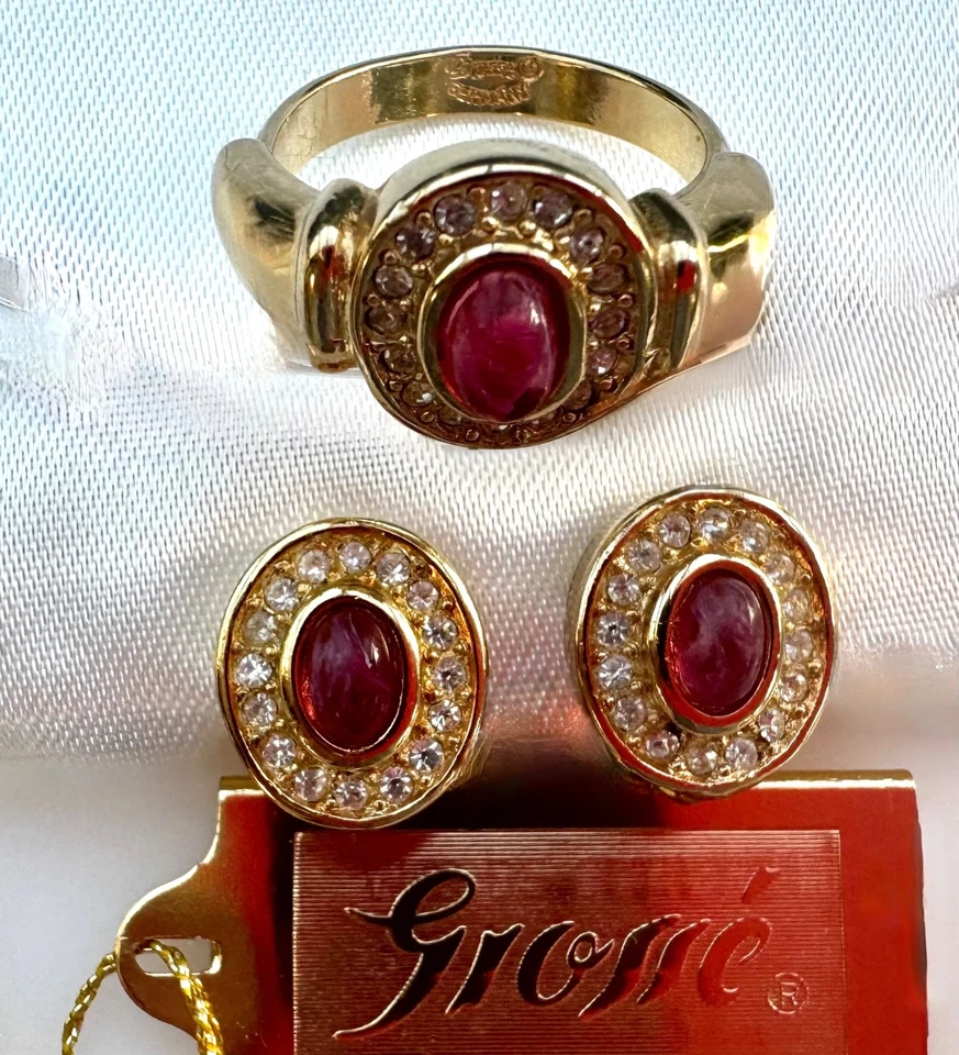 Set Henkel & Grossé Ring Ohrringe  Vintage  Chr. Dior Ära Sammlerstücke - Bild 1 von 4