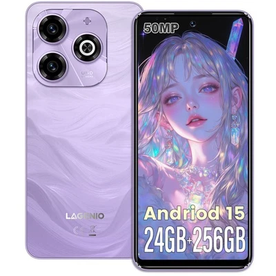LAGENIO A11 Pro Android 15 Smartphone Night Mode 24GB+256GB Ohne Vertrag Handy - Bild 1 von 4