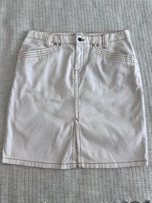 Falda de pana Tommy Hilfiger de colección para mujer talla 10 beige clásica Western Rodeo Foto 1 de 4