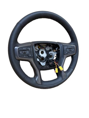 GENUINE OEM CHEVROLET SILVERADO 2500 3500 HD HIGH C. 24-25 STEERING WHEEL BLACK - Image 1 of 4
