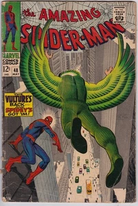 🔑 AMAZING SPIDER-MAN #48 Silver age 1st app of VULTURE VG/F Stan Lee Romita Sr - Picture 1 of 7