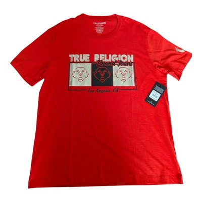 BNWT True Religion Buddha Box Men's Short Sleeve T-shirt Lava #700460 Size X-Lrg - Image 1 of 4
