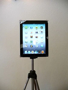 Montaje de trípode para iPad 2 y iPad 3 Teleprompter Soporte Abrazadera Gratuita Incluida Negro - Imagen 1 de 12