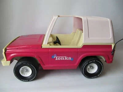 Vintage Tonka Pink 4X4 Bronco Jeep Style Body, Barbie Doll Size Heavy Metal Toy - Image 1 of 4
