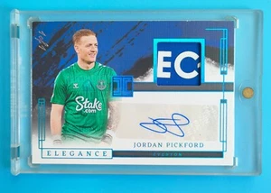 2019-20 Impeccable Everton Jordan Pickford Elegance Patch Auto 1/1 jersey number - Picture 1 of 2