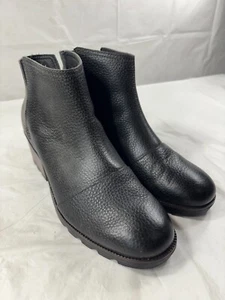 Sorel Women's Cate Cutout Bootie Black Leather Size 10 - Picture 1 of 12