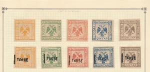 ALBANIA 2 SET FRANCOBOLLI MH IMPERF MONTATI SU UN ALBUM SCOTT FOGLIO BIANCO - Foto 1 di 1