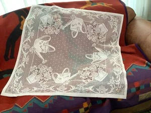 Spitze Tischdecke Quadratisch 37"" Garten Design Bewässerungsdose - Bild 1 von 4