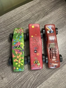 Pinewood Derby Race Cars Lot of 3 BSA Boy Scouts Vintage - Picture 1 of 10