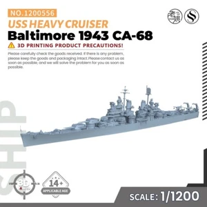 SSMODEL 1/1200 556 Kit USS Baltimore  Heavy Cruiser 1943 CA-68 WAR GAMES WOW - Picture 1 of 4
