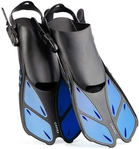 Swim Fins Travel Size Short Adjustable for Snorkeling Diving Adult Men Women Kid - Picture 1 of 9