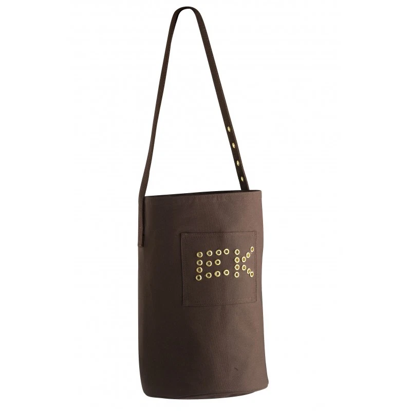 FUTTERSACK MIT HALSRIEMEN Futterbeutel mit Luftlöcher 600 Denier braun NEU - Bild 1 von 1