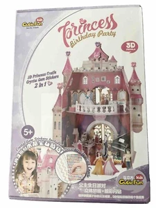Cubicfun 3D Puzzle Princess Birthday Party With Crystal Gem Stickers 5+ - Picture 1 of 2