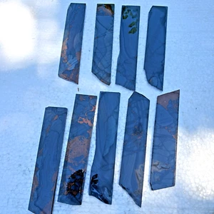 9 200 PRÉFORMES NATURELLES MULTI BLEU OBSIDIENNE DALLE POUR COUTEAU À COUPER POINTE DE FLÈCHE - Photo 1/5
